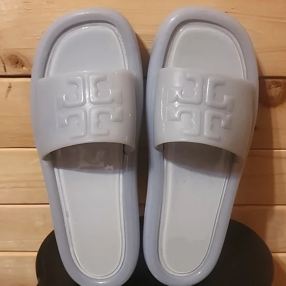 Tory Burch Bubble Jelly Slide - ‘Dew Blue’ - Size 8B - Picture 3 of 4